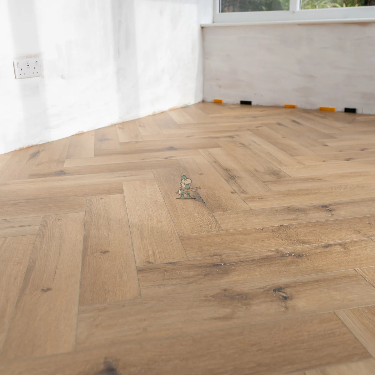 Honeycomb Oak Herringbone Click LVT – close-up of the surface (2)