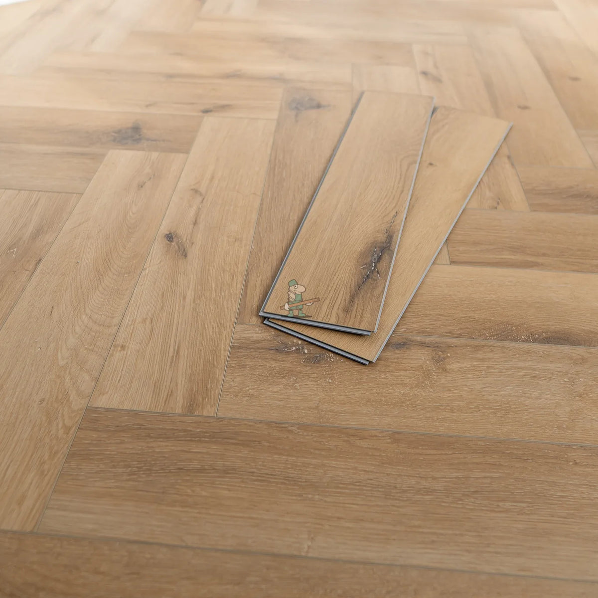 Honeycomb Oak Herringbone Click LVT – close-up of the surface