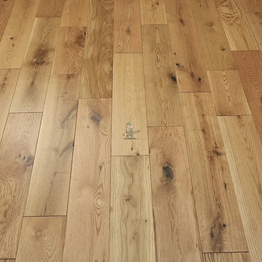 Natural Lacquered Oak 150mm Solid Plank – image 1