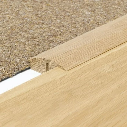 Solid Oak Semi Ramp Threshold Door Strip 0.9m – image 2