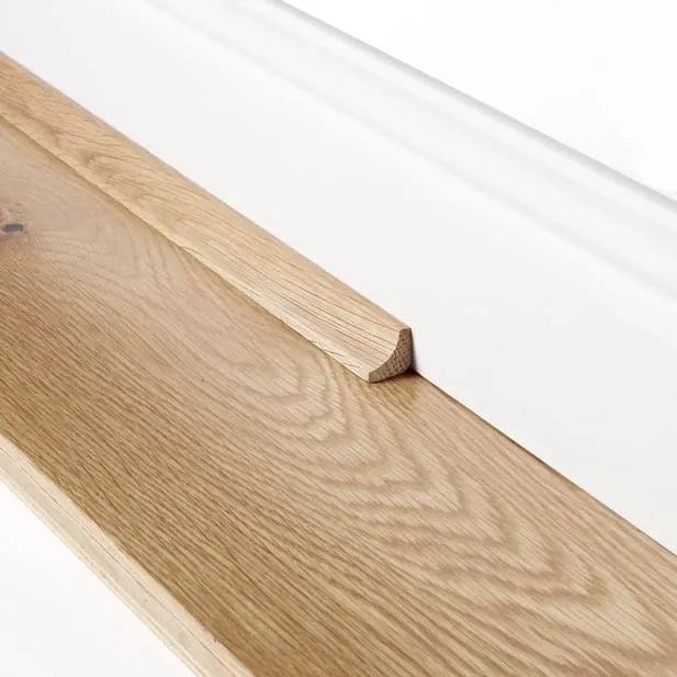 19mm Thick Real Wood Solid Oak Scotia Beading 2.4m – image 1