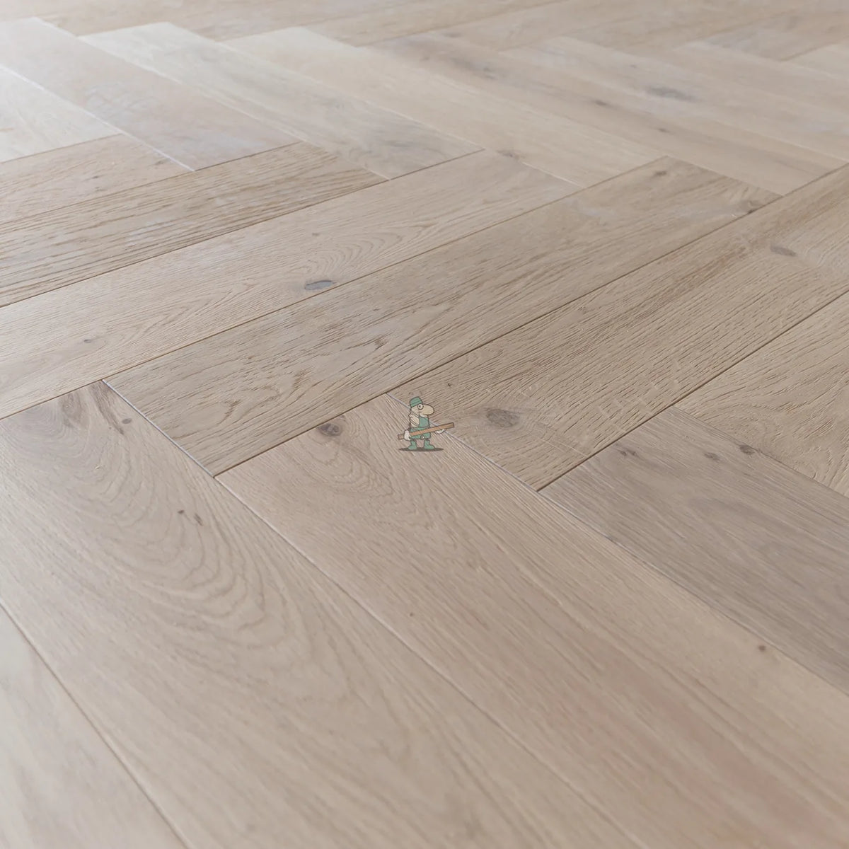 Pale Invisible Oak 125mm Engineered Herringbone – image 8