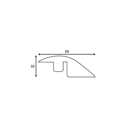 Solid Oak Ramp Threshold Door Strip 0.9m – image 2