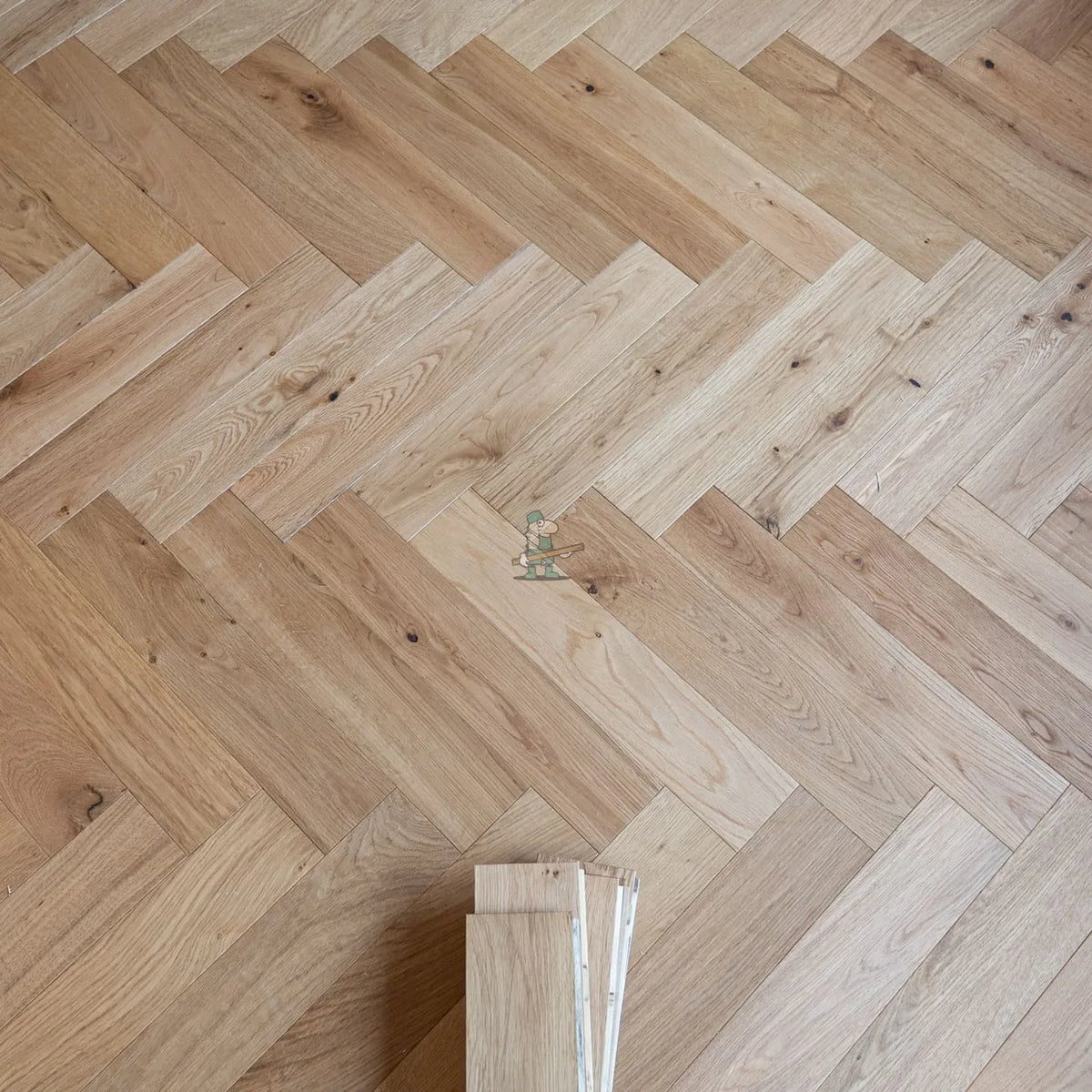 Natural Oak 90mm Engineered Herringbone, 12/1.2mm – close-up of the surface (10)