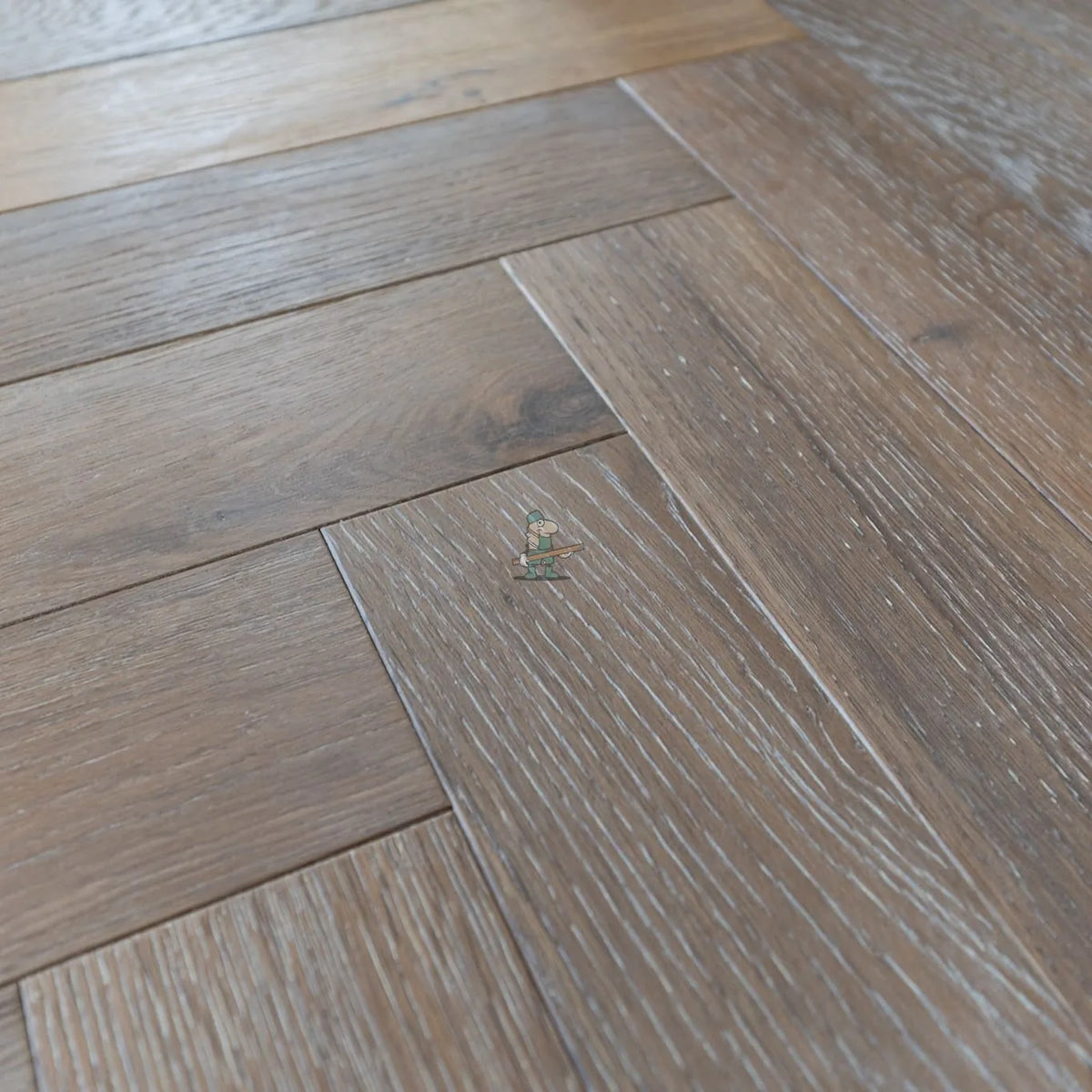 Smoked Washed Grey Oak 90mm Engineered Herringbone – image 6