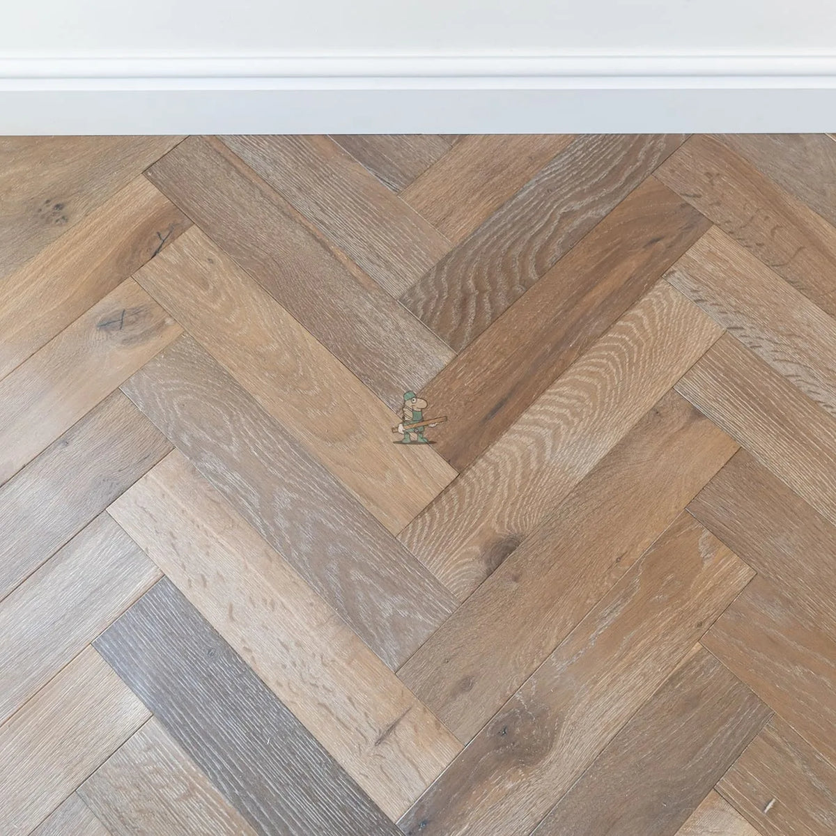 Smoked Washed Grey Oak 90mm Engineered Herringbone – image 2