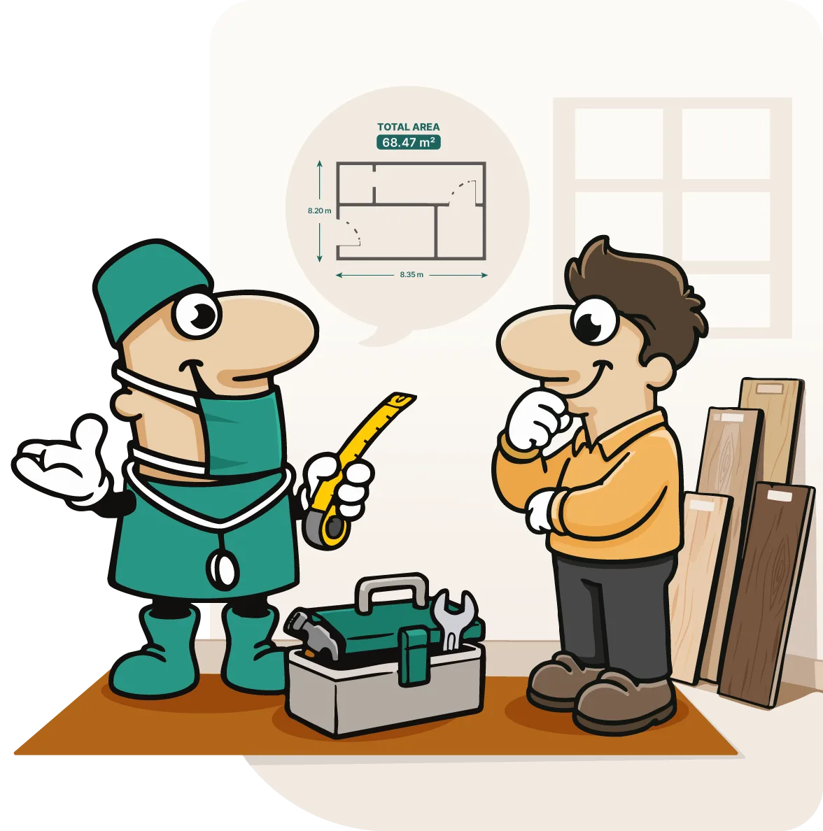 Flooring Surgeons specialist with a customer