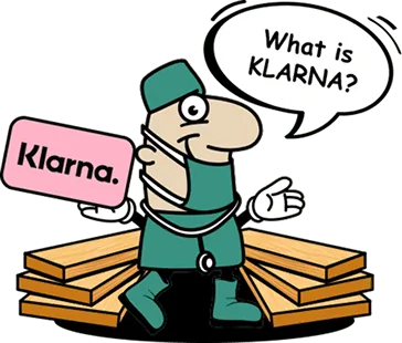 Flooring Surgeons mascot asking what Klarna is