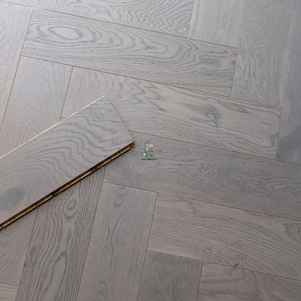 Riviera Click 14/3 x 150mm Grey Brushed Oak Herringbone Engineered Wood Flooring
