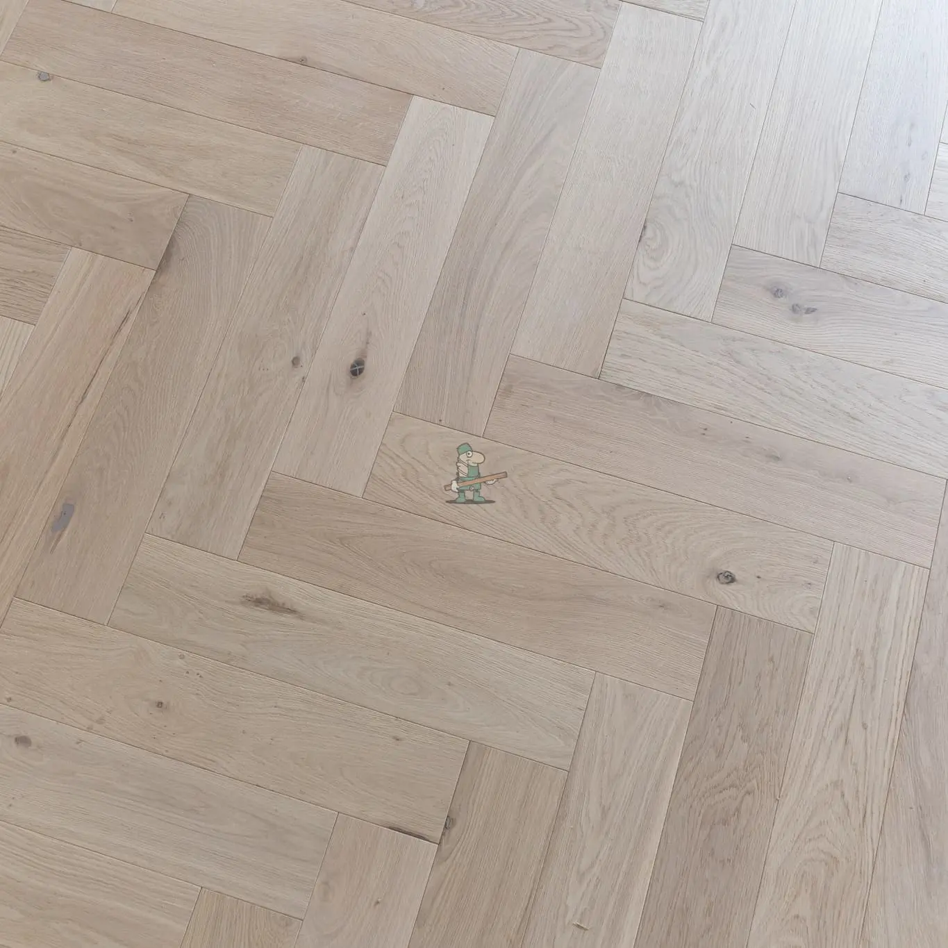Riviera 14/3 x 125mm Pale Invisible Oak Herringbone Engineered Wood Flooring