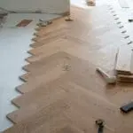 Brushed and Lacquered Oak Herringbone Engineered Flooring