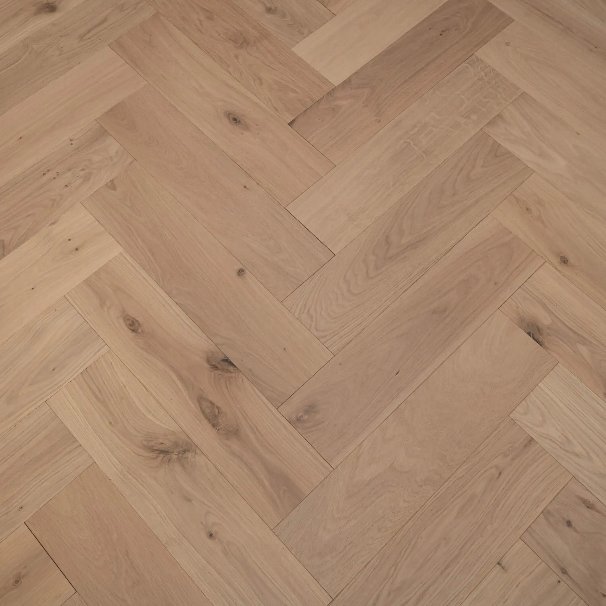 Riviera Click 14/3 x 150mm Pale Invisible Oak Herringbone Engineered Wood Flooring