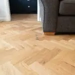 Cambridge Ashdown Oak 10/3 x 80mm Natural Brushed Oiled Herringbone Engineered Wood Flooring in Living Room