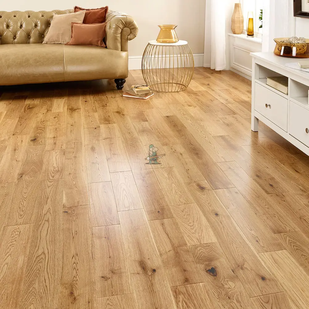 Alabama 125mm Natural Lacquered Oak Solid Wood Flooring