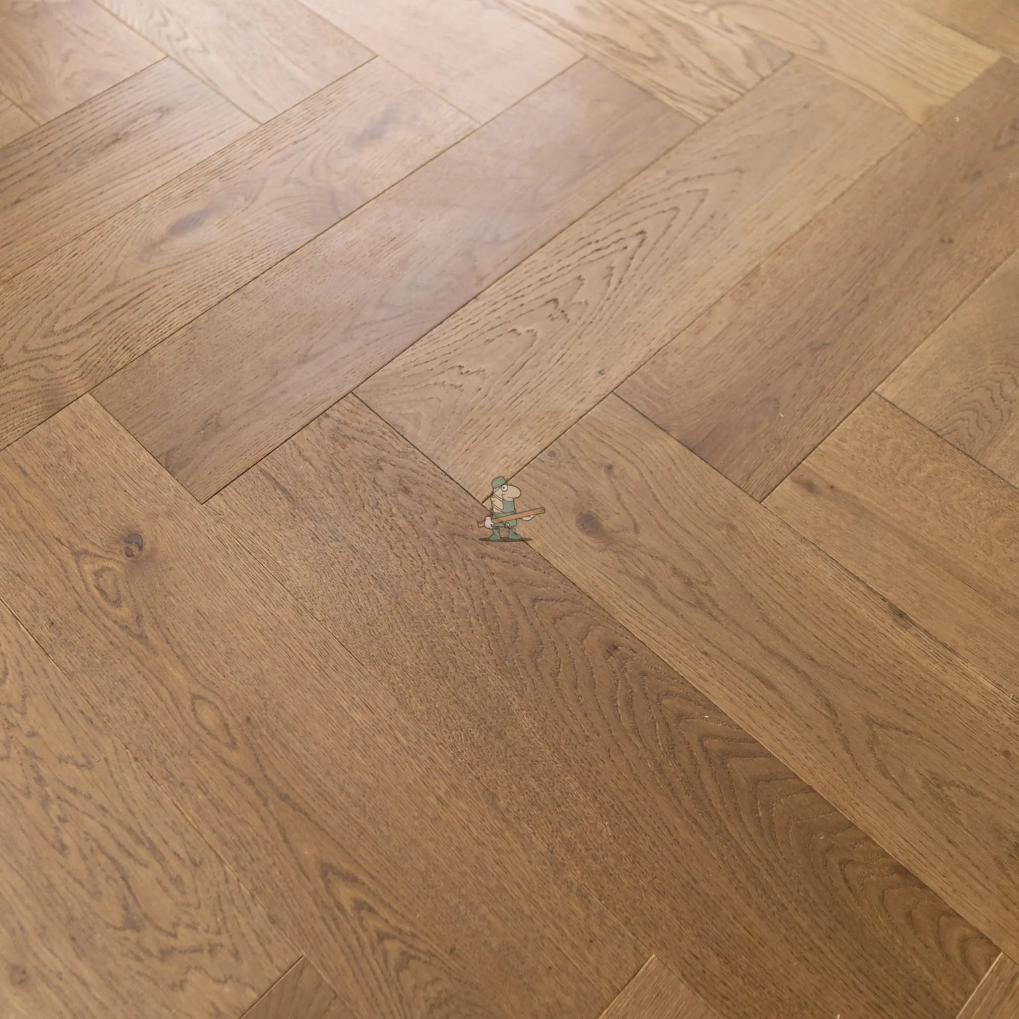 Riviera Click 14/3 x 150mm Caramel Oak Herringbone Engineered Wood Flooring