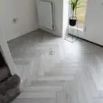 Light Grey Oak Herringbone Flooring LVT