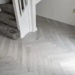 Light Grey Oak Herringbone Flooring