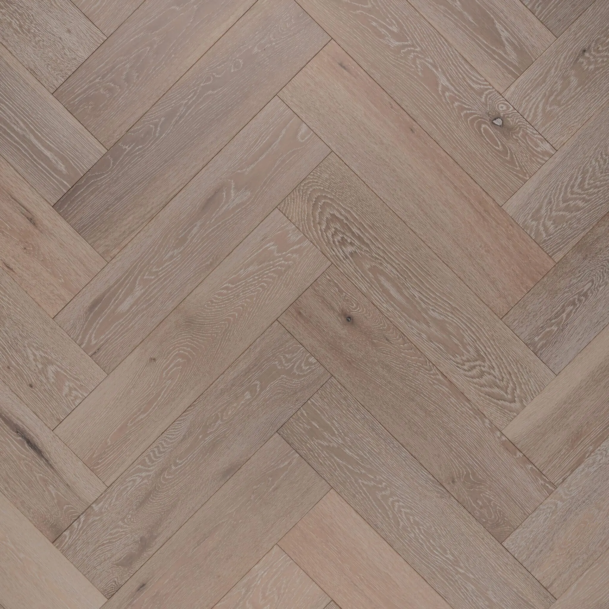 Click 14/3 x 150mm White Washed Oak Herringbone Engineered Wood Flooring