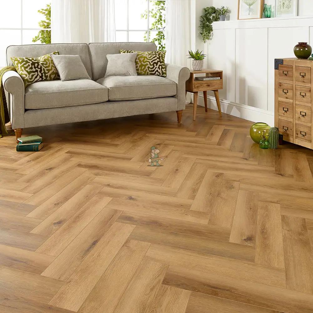 Hydro Pro Herringbone 5mm Warm Oak Luxury Vinyl Click Flooring