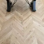 Natural Oak Chevron Wood Flooring