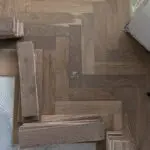 Grey Oak Herringbone Engineered Flooring in Living Room