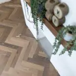 Grey Oak Herringbone Engineered Flooring in Living Room