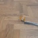 Grey Oak Herringbone Engineered Flooring in Living Room