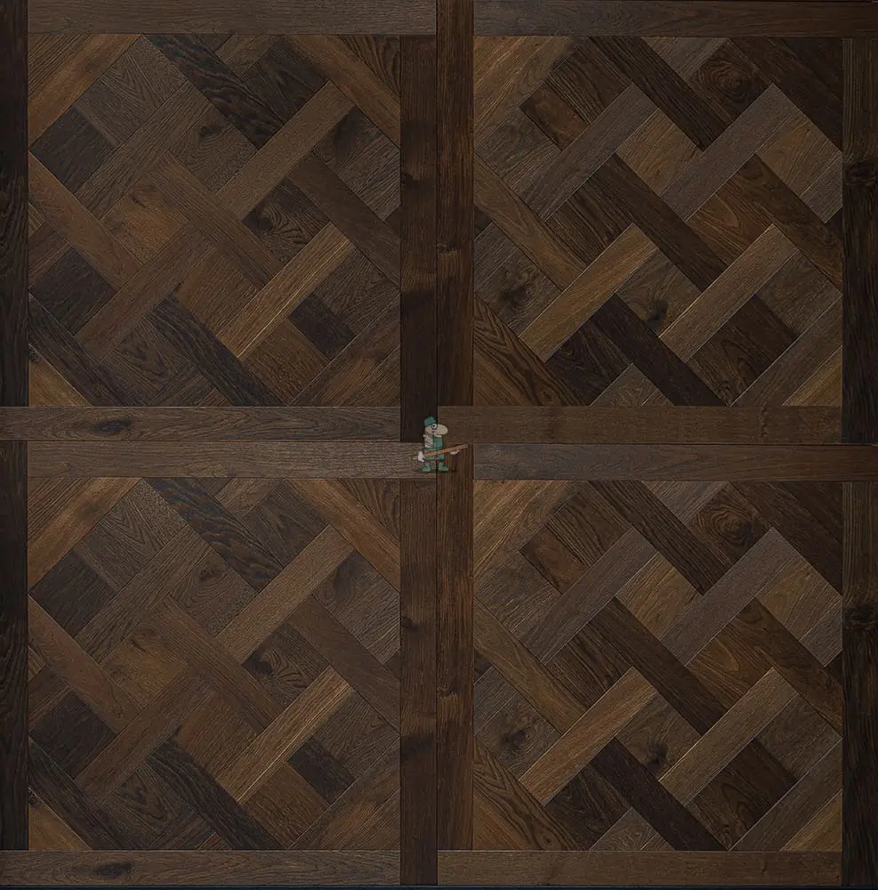 Nevada 15/4 Double Smoked Oak Engineered Versailles Panel Wood Flooring