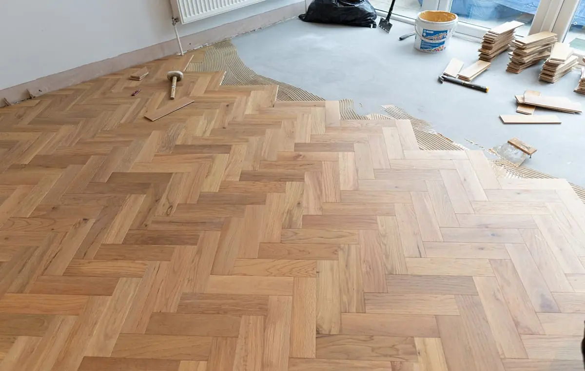 Herringbone flooring