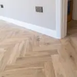 Oak Herringbone Engineered Wood Flooring in Living Room