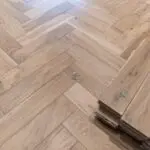 Oak Herringbone Engineered Wood Flooring in Living Room