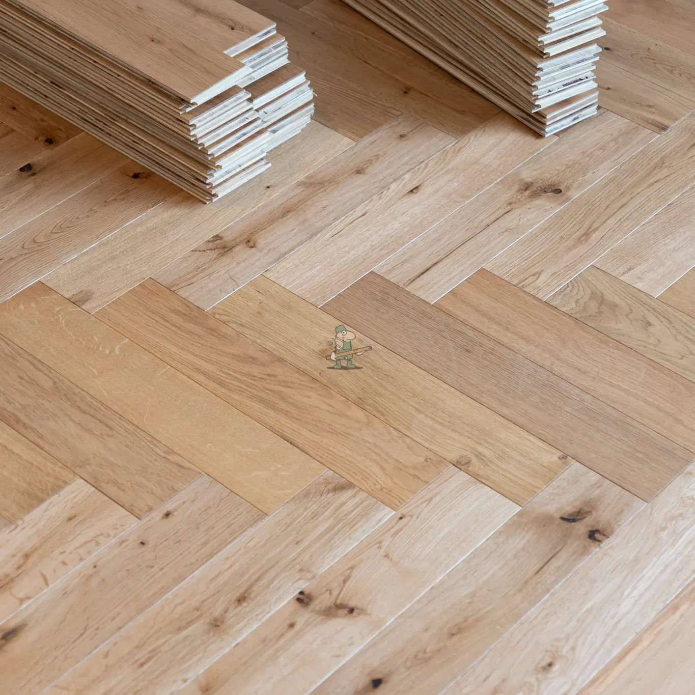 Trade 12mm Natural Oak Herringbone Engineered Wood Flooring