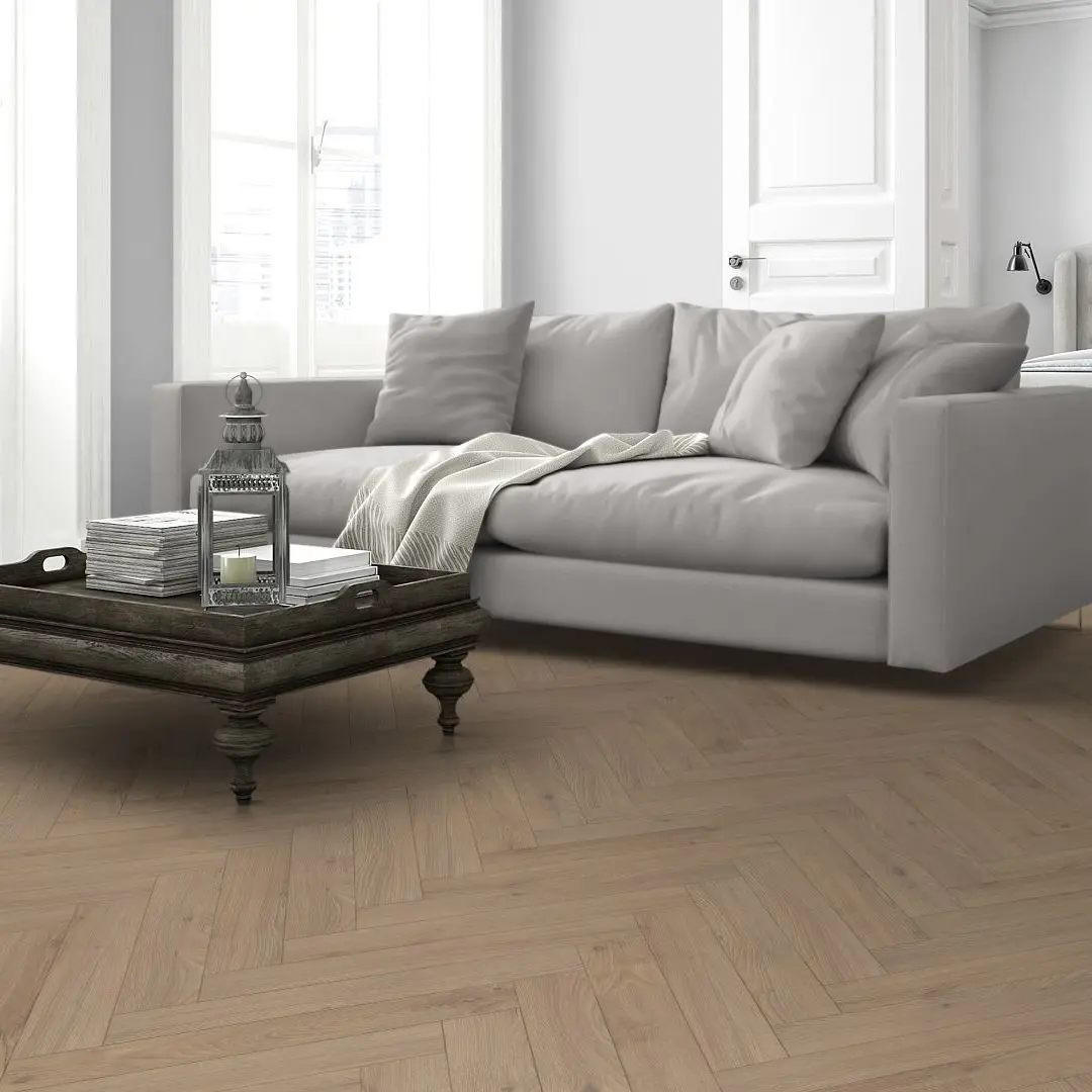 FHL012 Light Brown Oak Laminate Herringbone Flooring