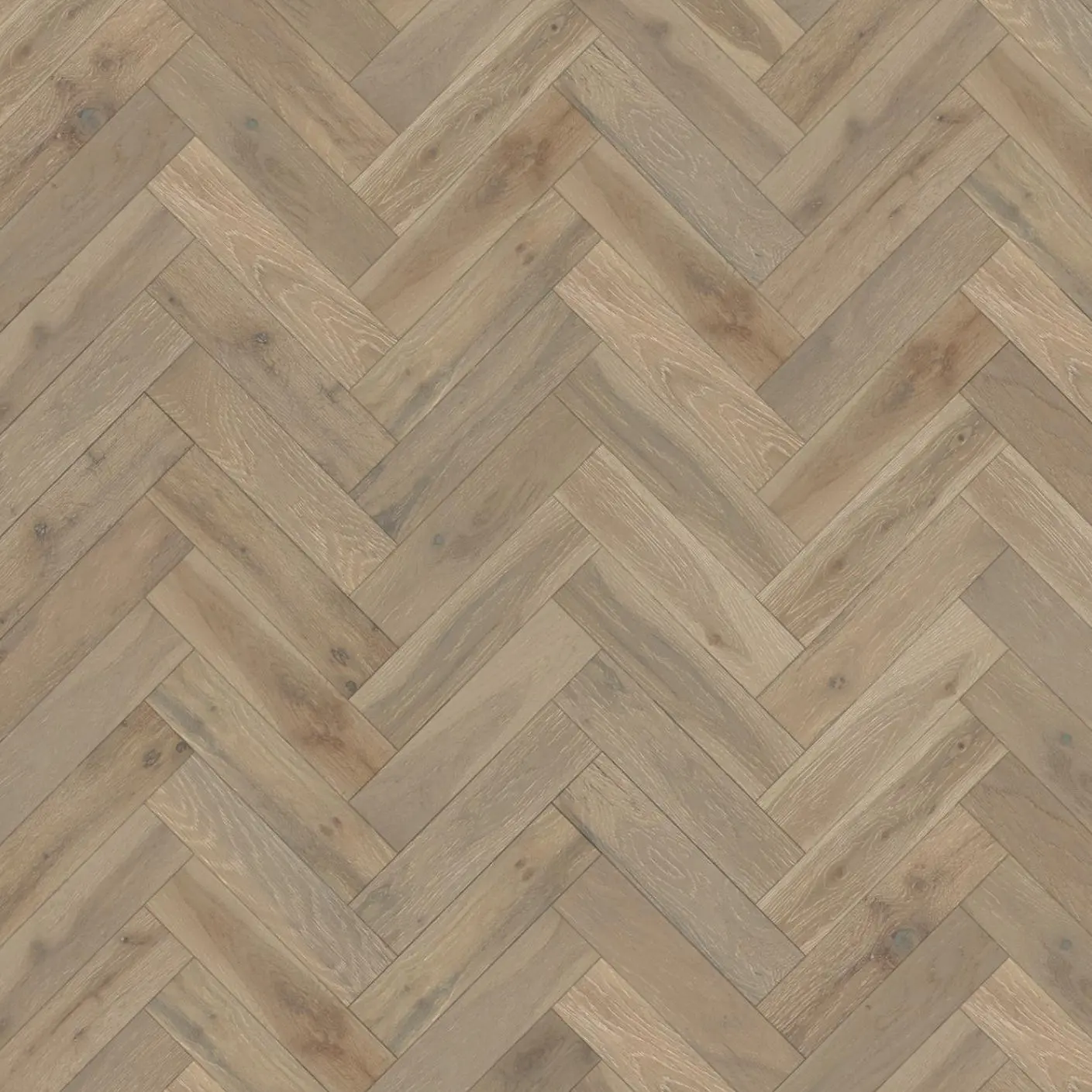 Cloud Grey Oak Herringbone Engineered Wood Flooring