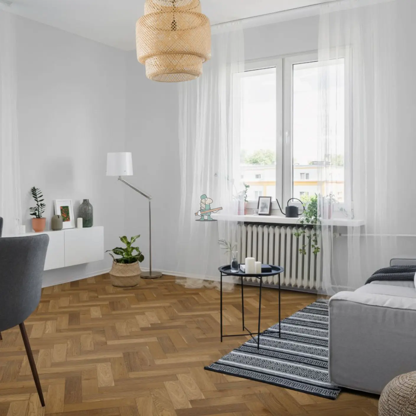 Light Smoked Oak 15/4 x 90mm Heritage Herringbone Engineered Wood Flooring