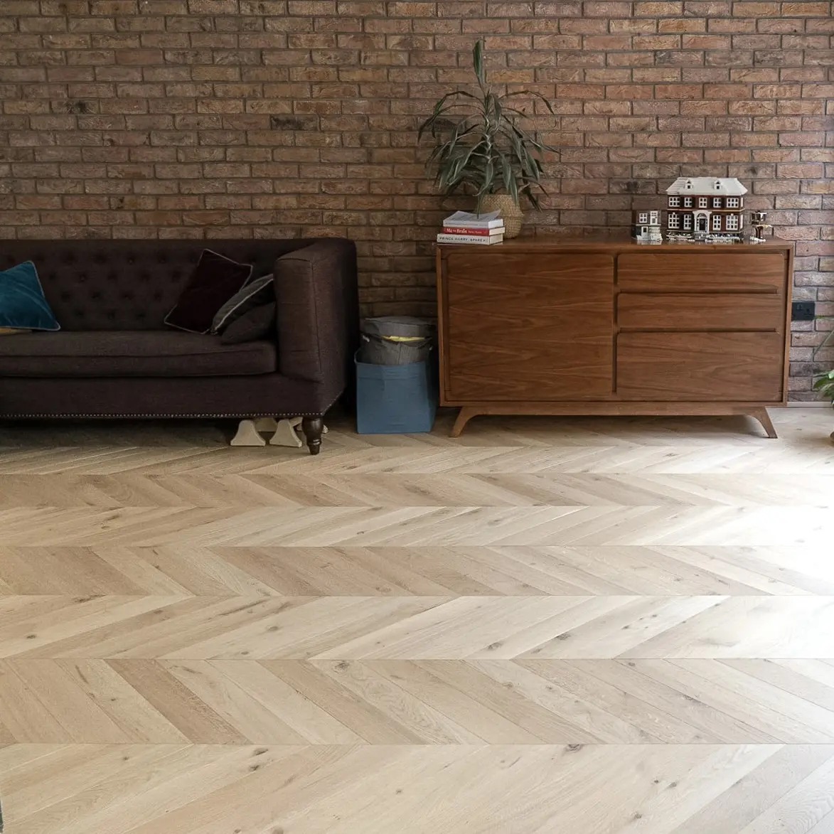 Nordic Light Oak Chevron Engineered Wood Flooring
