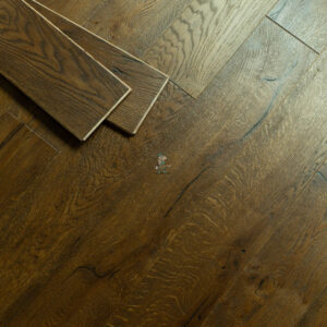 New York 14/3 x 190mm Antique Brown Oak Distressed Premium Engineered Wood Flooring