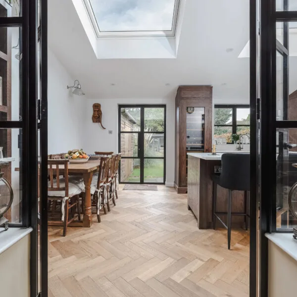 Riviera 18/3 x 80mm SMALL Natural Oak Herringbone Engineered Wood Flooring