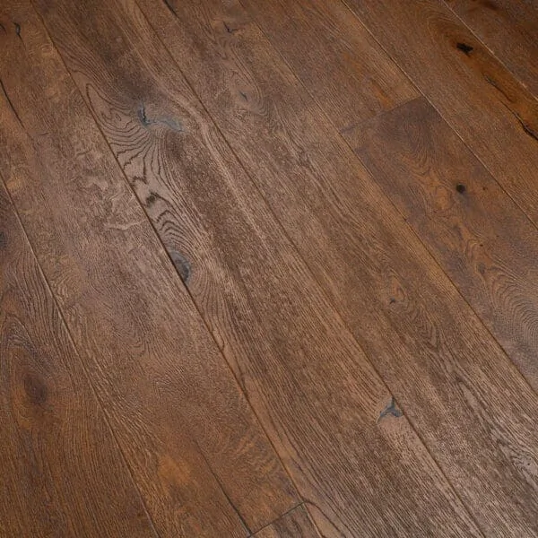 New York 14/3 x 190mm Antique Brown Oak Distressed Premium Engineered Wood Flooring