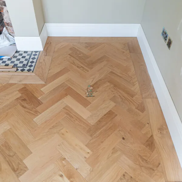 Riviera 18/3 x 80mm SMALL Natural Oak Herringbone Engineered Wood Flooring