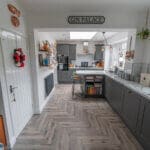 Fusion Volcanic Oak Herringbone Laminate Flooring