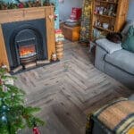 Herringbone Laminate Floor Volcanic Oak 12mm