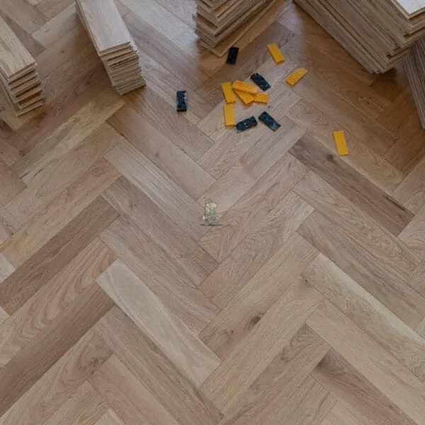 Riviera 18/4 x 90mm Natural Brushed Oak Herringbone Engineered Wood Flooring