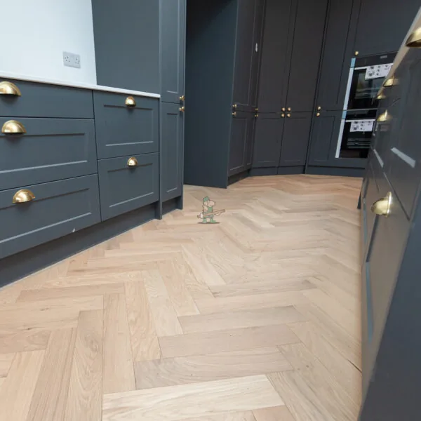 Riviera 14/3 x 90mm Pale Invisible Oak Herringbone Engineered Wood Flooring