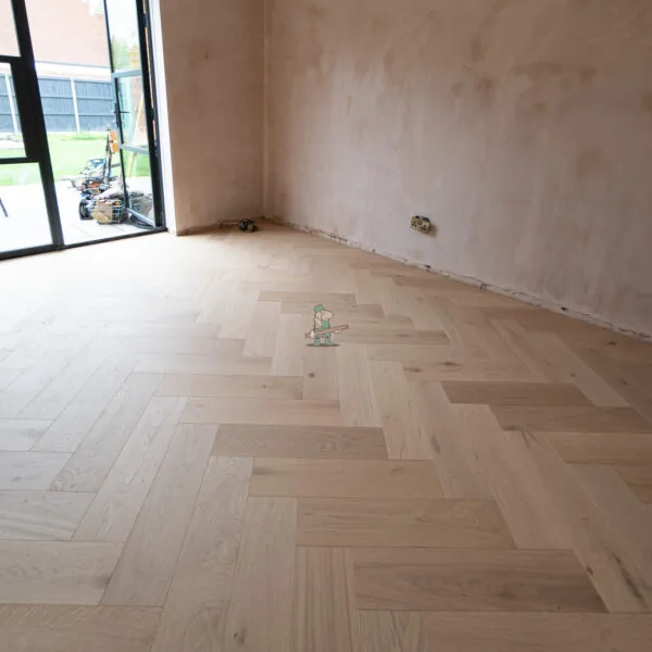 Riviera Click 14/3 x 150mm Pale Invisible Oak Herringbone Engineered Wood Flooring