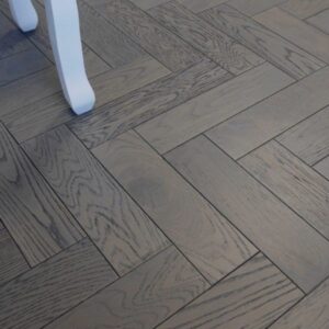 Riviera 18/3 x 80mm SMALL Charcoal Grey Oak Herringbone Engineered Wood Flooring