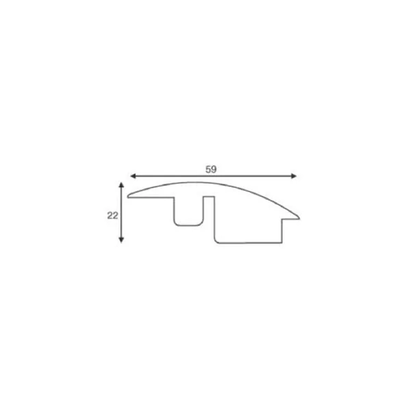 Solid Oak Flooring Semi Ramp Threshold Door Strip 0.9m