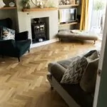 CMHB1003 - Golden Brushed Oiled Herringbone Engineered Wood Flooring