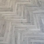 Oak Herringbone Laminate Flooring in Living Room
