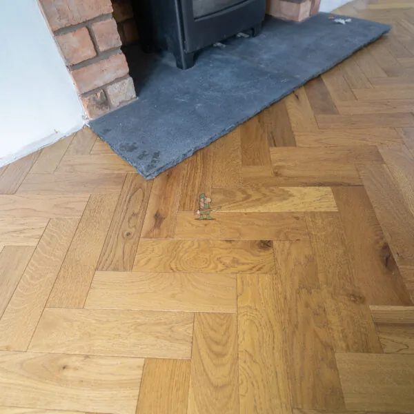 Burntwood Oak Herringbone Engineered Wood Flooring 10/3 x 80mm